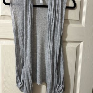 Gray Sleeveless Drape Top